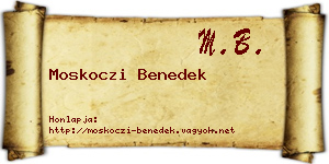 Moskoczi Benedek névjegykártya