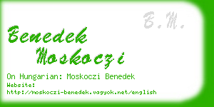 benedek moskoczi business card